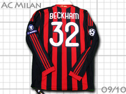 AC Milan 2009-2010 Home CL #32 BECKHAM　ACミラン　ホーム　デビッド・ベッカム　チャンピオンズリーグ