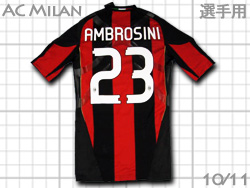AC Milan 2010-2011 Home Authentic #23 AMBROSINI　ACミラン　ホーム アンブロジーニ　オーセンティック