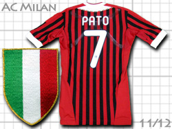 AC Milan 2011-2012 Home authentic　#7 PATO adidas  ACミラン　ホーム　オーセンティック　アレシャンドロ・パト　アディダス　V13525