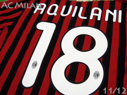 AC Milan 2011-2012 Home adidas #18 AQUILANI　ACミラン　ホーム　アルベルト・アクイラーニ　アディダス　v13457