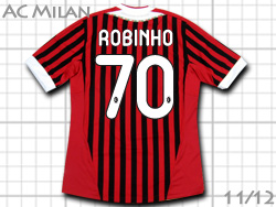 AC Milan 2011-2012 Home adidas #70 ROBINHO　ACミラン　ホーム　ロビーニョ　アディダス　v13457