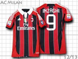 AC Milan home 11/12 #9 INZAGHI Adidas　ACミラン　最終3節着用　ホーム　フィリッポ・インザーギ　現役最終モデル　アディダス　W37548