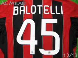 AC Milan home #45 BALOTELLI 12/13 Adidas　ACミラン　ホーム　マリオ・バロテッリ　アディダス　X23680