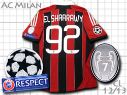 AC Milan home #92 EL SHAARAWY 12/13 Adidas　ACミラン　ホーム　エルシャーラウィ　アディダス　X23680