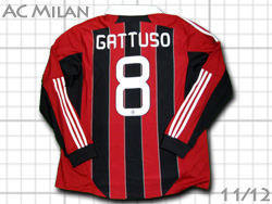 AC Milan home #8 GATTUSO 11/12 Adidas　ACミラン　最終3節着用　ホーム　ガットゥーゾ　ACミラン最終モデル　アディダス　X23680