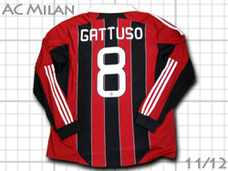 AC Milan home #8 GATTUSO 11/12 Adidas@AC~@ŏI3ߒp@z[@KbgD[]@AC~ŏIf@AfB_X@X23680