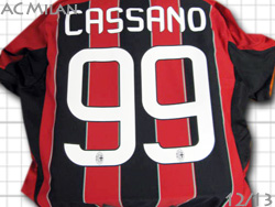AC Milan home #99 CASSANO 11/12 Adidas　ACミラン　最終3節着用　ホーム　カッサーノ　ACミラン最終モデル　アディダス　X23680