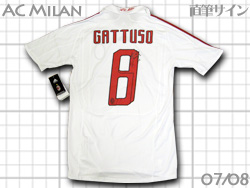 AC Milan 2007-2008 #8 GATTUSO　ミラン　ガットゥーゾ　autograph 直筆サイン