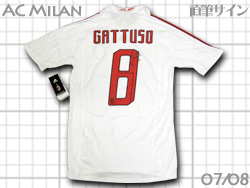 AC Milan 2007-2008 #8 GATTUSO@~@KbgD[]@autograph MTC