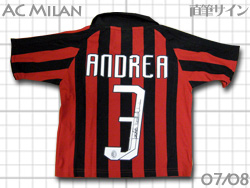 AC Milan 2007-2008 #3 MALDINI　ミラン　マルディーニ　autograph 直筆サイン