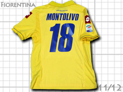 Fiorentina 2011/2012 Away #18 MONTOLIVO Lotto フィオレンティーナ アウェイ モントリーボ ロット社製