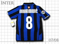 Inter Milan 2007-2008 100year Home #8 IBRAHIMOVIC'　インテル　100周年　ホーム　イブラヒモビッチ
