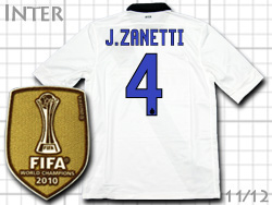 Inter 2011/2012 away #4 J.ZANETTI Nike　インテル　アウェイ　ハビエル・サネッティ　ナイキ
