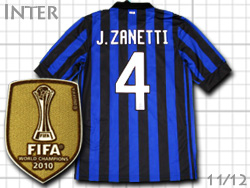 Inter 2011/2012 Home #4 J.Zanetti Nike　インテル　ホーム　ハビエル・サネテッィ　ナイキ　419985