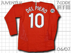 Juventus 2006-2007 3rd Serie B Players' Issued #10 DEL PIERO　ユベントス　セリエB　選手支給品　デルピエロ